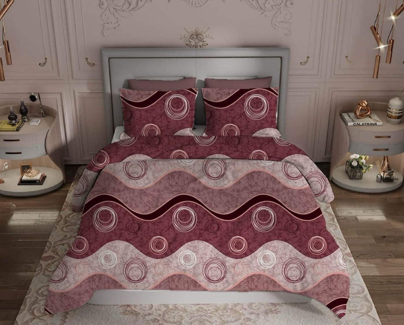 Rosewood Circles Cotton Dohar